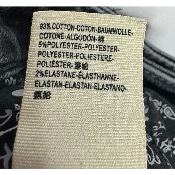 We The Free Free People Size 28 Black Wash Raw Hem Jeans Cropped Ankle Jeans - Picture 8 of 9